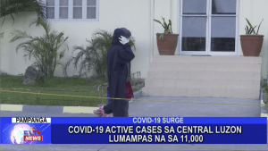 COVID-19 active cases sa Central Luzon lumampas na sa 11,000