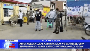 Ayuda mula sa lokal na pamahalaan ng Mariveles, ‘di pa naipapamahagi 8 araw matapos ipatupad ang lockdown
