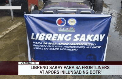 Libreng sakay para sa frontliners at APORS inilunsad ng DOTR