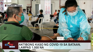 Aktibong kaso ng COVID-19 sa Bataan, lampas 1,000 na