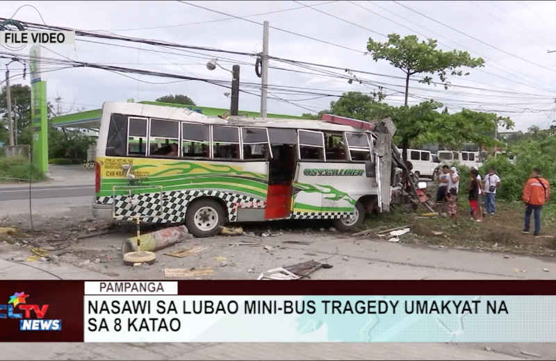 Nasawi sa Lubao mini-bus tragedy umakyat na sa 8 katao