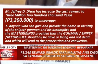 P3.2-M reward, inialok para malutas ang tangkang pagpatay sa isang negosyante