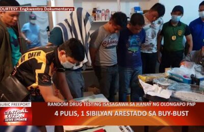 4 pulis, 1 sibilyan arestado sa buy bust sa Subic