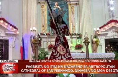 Pagbisita ng itim na Nazareno sa Metropolitan Cathedral of San Fernando, dinagsa ng mga deboto