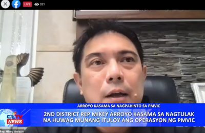 2nd District Rep. Mikey Arroyo kasama sa nagtulak na huwag munang ituloy ang operasyon ng PMVIC