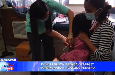 DOH: 2 million bata sa Central Luzon target mabakunahan ngayong Pebrero