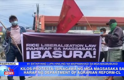 Kilos-protesta, isinagawa ng mga magsasaka sa harap ng Department of Agrarian Reform – Central Luzon