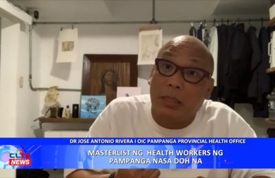 Masterlist ng health workers ng Pampanga nasa DOH na