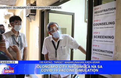 Olongapo City nagsimula na sa COVID-19 vaccine simulation