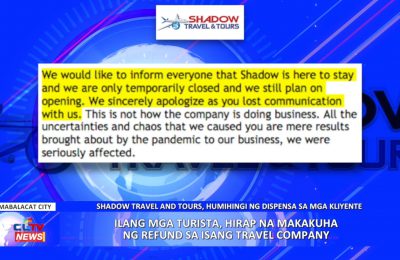 Ilang mga turista, hirap na makakuha ng refund sa isang travel company | PAMPANGA News