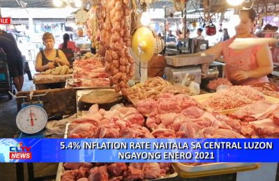 5.4% inflation rate naitala sa Central Luzon ngayong Enero 2021