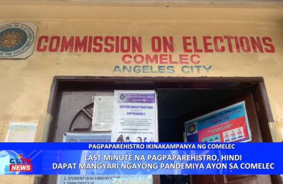 Last minute na pagpaparehistro, hindi dapat mangyari ngayong pandemiya ayon sa COMELEC