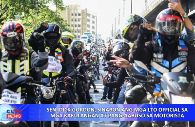 Sen. Dick Gordon, sinabon ang mga LTO officials sa mga kakulangan at pang-aabuso sa motorista