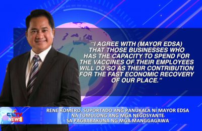 Rene Romero, suportado ang panukala ni Mayor EDSA na tumulong ang mga negosyante sa pagbabakuna ng mga manggagawa | PAMPANGA News