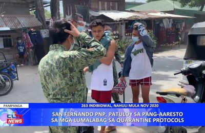 San Fernando PNP, patuloy sa pang-aaresto sa mga lumalabag sa quarantine protocols | Pampanga News