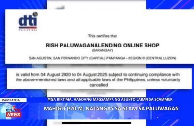 Mahigit ₱20-M natangay sa scam na paluwagan | PAMPANGA News