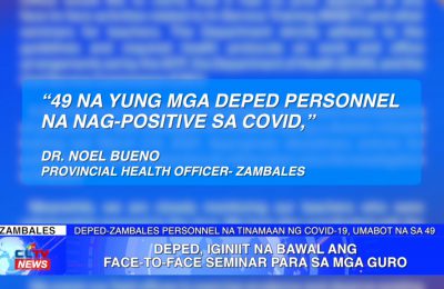 DepEd, iginiit na bawal ang face-to-face seminar sa mga guro | Zambales News