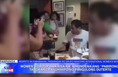 Women’s group na KAISA-KA, kinondena ang “pabirong” tangkang panghihipo ng Pangulong Duterte | National News