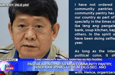 Pagdalaw ng PNP sa mga community pantry, hindi raw ipinag-utos ni DILG Sec. Año | Central Luzon News