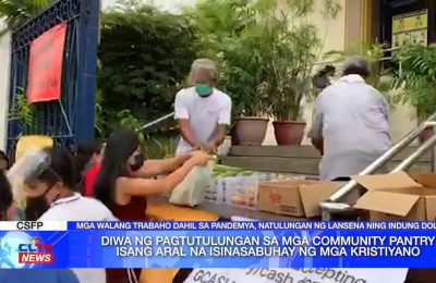 Diwa ng pagtutulungan sa mga community pantry isang aral na isinasabuhay ng mga Kristiyano | Pampanga News