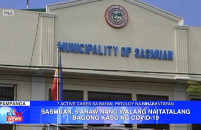 Sasmuan, 5 araw nang walang naitatalang bagong kaso ng COVID-19 | Pampanga News