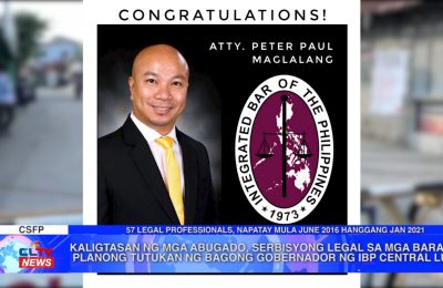 Kaligtasan ng mga abugado, serbisyong legal sa mga barangay planong tutukan ng bagong gobernador ng IBP Central Luzon | Central Luzon News