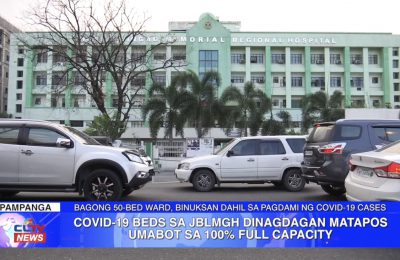 COVID-19 beds sa JBLMGH dinagdagan matapos umabot sa 100% full capacity | Pampanga News