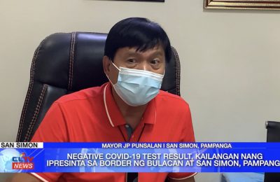 Negative COVID-19 test result, kailangan nang ipresenta sa border ng Bulacan at San Simon, Pampanga | Central Luzon News