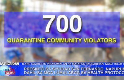 Presinto sa Syudad San Fernando, napupuno dahil sa lumalabag sa health protocols | Pampanga News