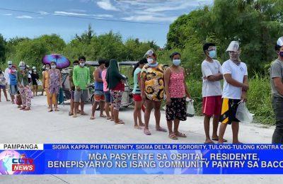 Mga pasyente sa ospital, residente, benepisyaryo ng isang community pantry sa Bacolor | Pampanga News