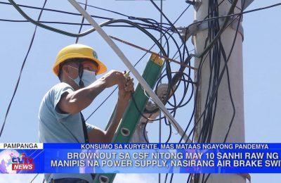 Brownout sa City of San Fernando nitong May 10 sanhi raw ng manipis na power supply, nasirang air brake switch | Pampanga News