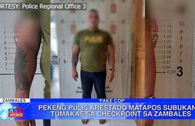 Pekeng pulis arestado matapos subukang tumakas sa checkpoint sa Zambales | Zambales News