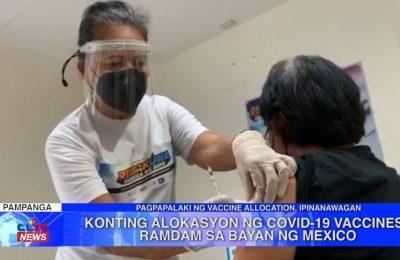 Konting alokasyon ng COVID-19 vaccines, ramdam sa Bayan ng Mexico | Pampanga News