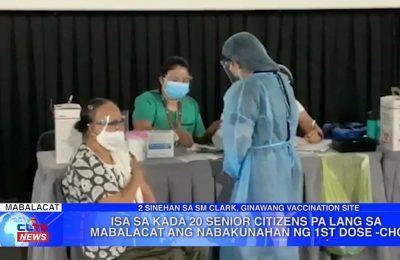 Isa sa kada 20 senior citizens pa lang sa Mabalacat ang nabakunahan ng 1st dose – CHO | Pampanga News