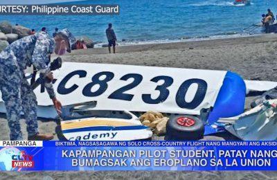 Kapampangan pilot student, patay nang bumagsak ang eroplano sa La Union | Pampanga News