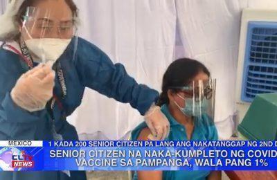 Senior citizen na naka-kumpleto ng COVID-19 vaccine sa Pampanga, wala pang 1% | Pampanga News