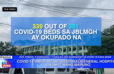 COVID-19 ward ng JBL Memorial General Hospital, malapit ng mapuno | Pampanga News