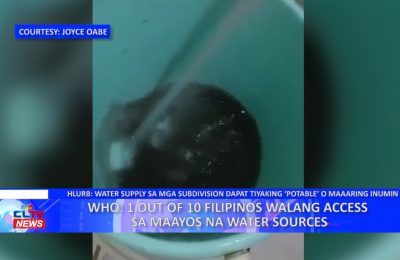 WHO: 1 out of 10 Filipinos walang access sa maayos na water sources | Central Luzon News