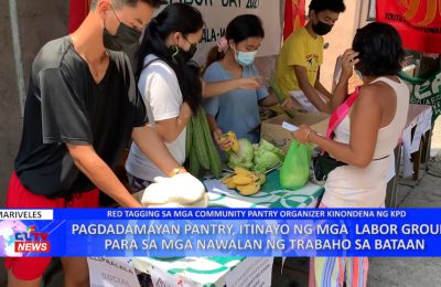 Pagdadamayan Pantry, itinayo ng mga labor group para sa mga nawalan ng trabaho sa Bataan | Bataan News