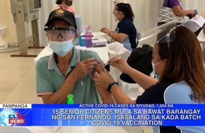 Senior Citizens mula sa bawat barangay ng San Fernando, isasalang sa kada batch COVID-19 vaccination | Pampanga News