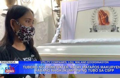 Tubero ng Primewater, patay matapos makuryente habang nagkukumpuni ng tubo sa City of San Fernando | Pampanga News