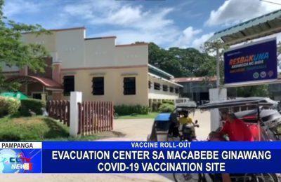 Evacuation center sa Macabebe, Pampanga, ginawang COVID-19 vaccination site | Pampanga News