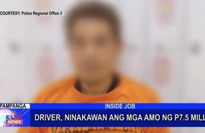 Driver, ninakawan ang mga amo ng ₱7.5 million | Pampanga News