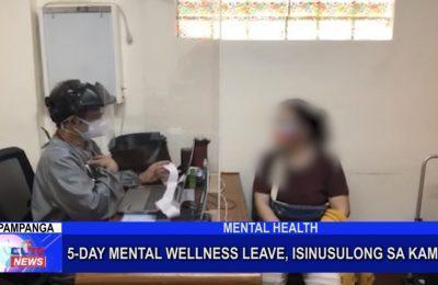 5-Day Mental Wellness Leave, isinusulong sa Kamara | Central Luzon News