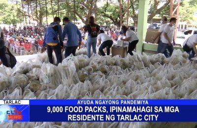 9,000 food packs, ipinamahagi sa mga residente ng Tarlac City | Tarlac News