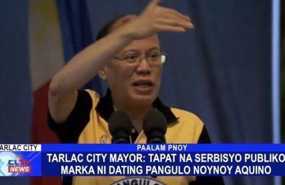 Tarlac City Mayor: Tapat na serbisyo publiko marka ni dating Pangulong Noynoy Aquino | Tarlac News