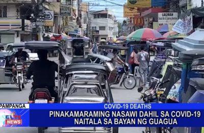 Pinakamaraming nasawi dahil sa COVID-19 naitala sa bayan ng Guagua, Pampanga | Pampanga News