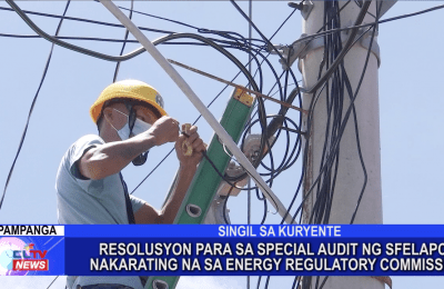 Resolusyon para sa special audit ng SFELAPCO nakarating na sa Energy Regulatory Commission