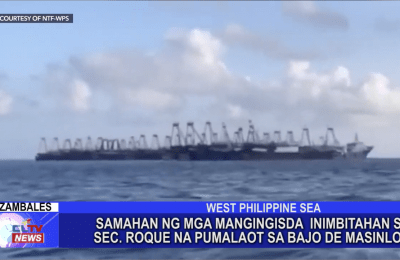 Samahan ng mga mangingisda inimbitahan si Sec. Roque na pumalaot sa Bajo De Masinloc