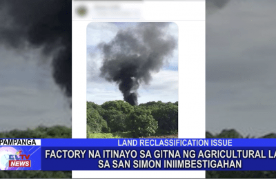 Factory na initayo sa gitna ng agricultural land sa San Simon iniimbestigahan